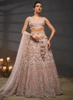 Net Pink Party Wear Sequence Work Lehenga Choli